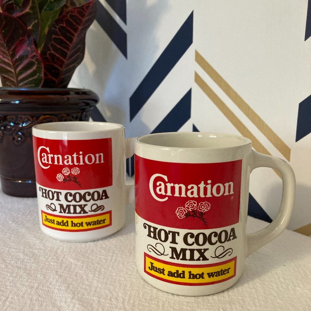 Vintage - Set of 2 – Carnation Hot Cocoa Mix - Mugs